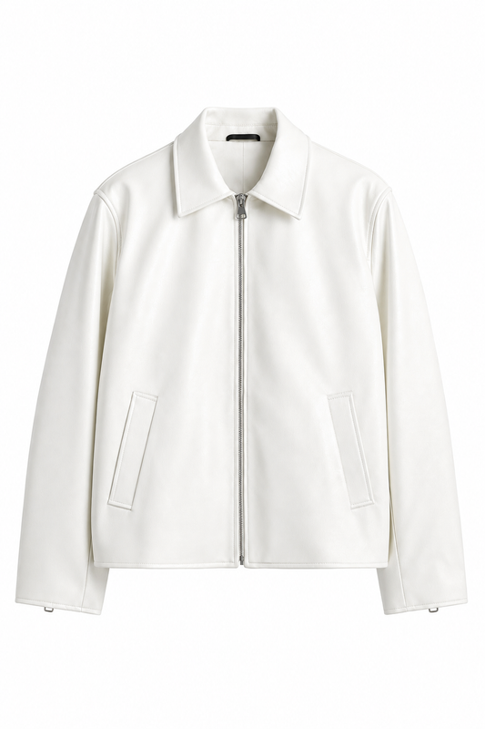 Boxy Fit Faux Leather Jacket – Trendy Unisex Streetwear India