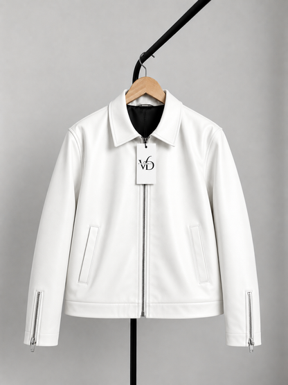 Boxy Fit Faux Leather Jacket – Trendy Unisex Streetwear India