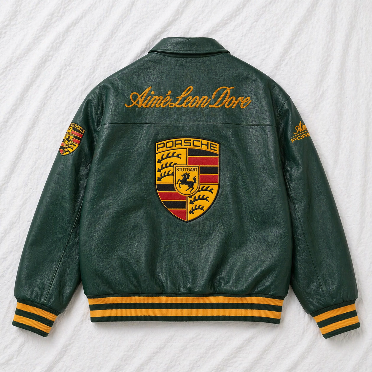 Porsche Leather Jacket Premium Streetwear by Vintage Drip
