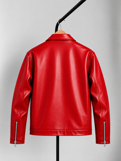 Boxy Fit Cropped Leather Jacket – Unisex Streetwear India