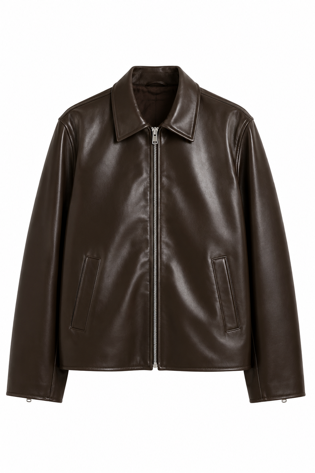 Boxy Fit Faux Leather Bomber Jacket Unisex – Vintage Drip India