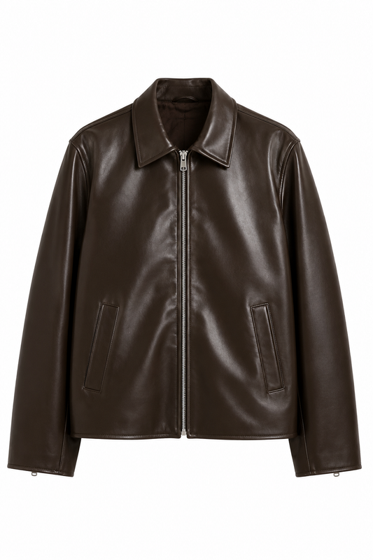Boxy Fit Faux Leather Bomber Jacket Unisex – Vintage Drip India