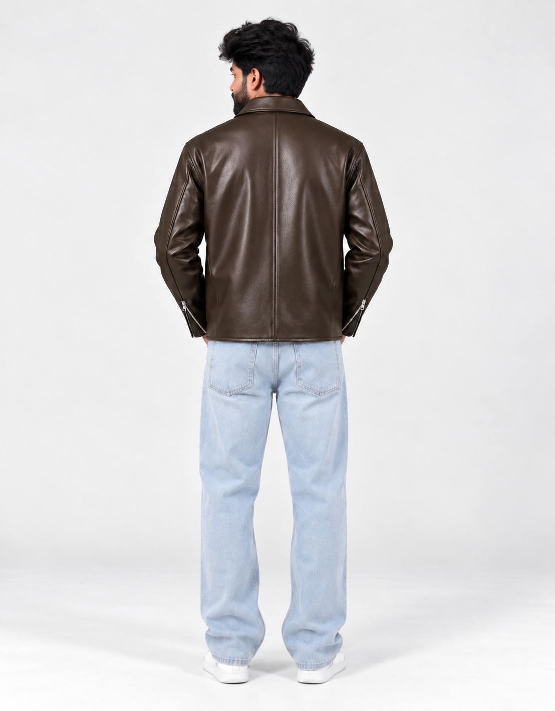 Boxy Fit Faux Leather Bomber Jacket Unisex – Vintage Drip India