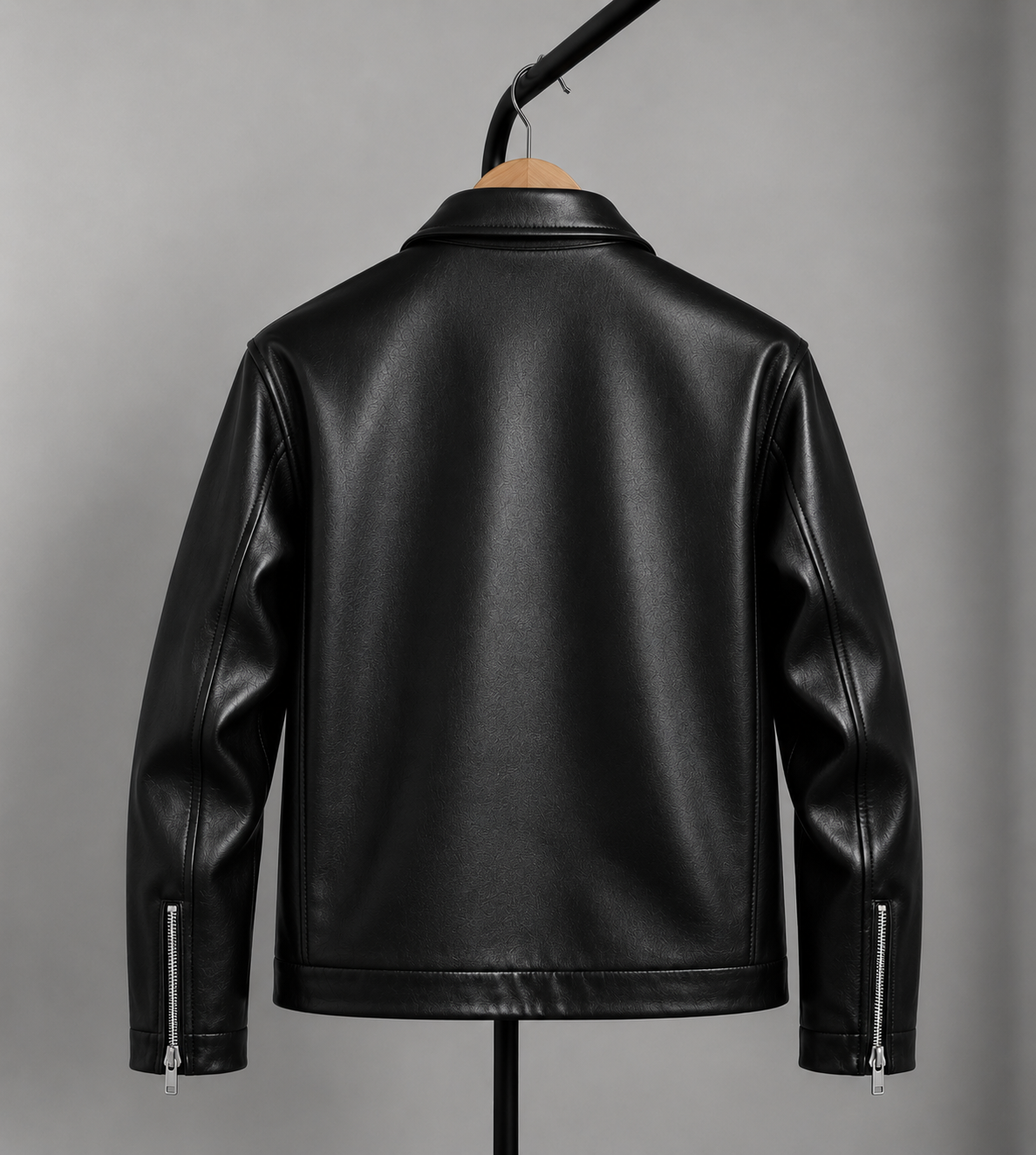 Black Boxy Cropped Jacket Unisex – Faux Leather Streetwear India | Vintage Drip