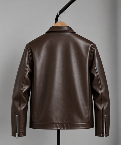Boxy Fit Faux Leather Bomber Jacket Unisex – Vintage Drip India