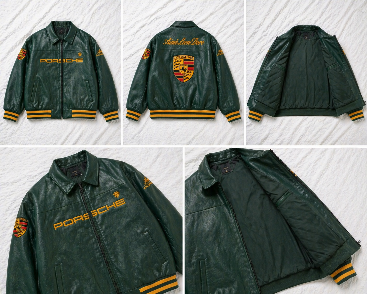 Porsche Leather Jacket Premium Streetwear by Vintage Drip