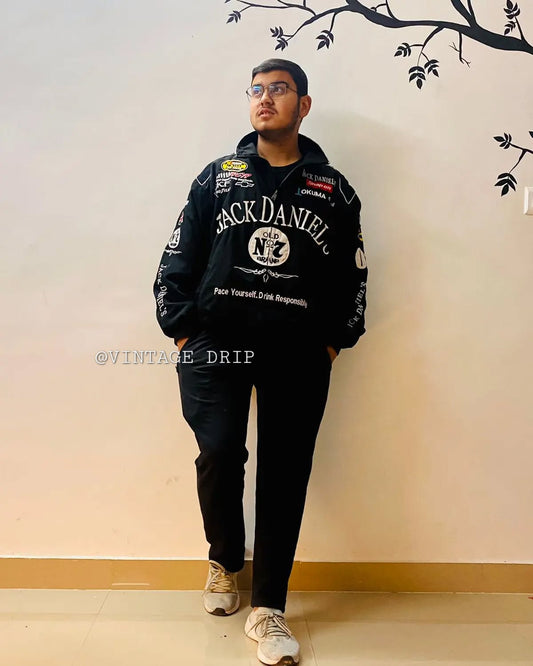 Jack Daniel’s Racing Jacket – Stylish Motorsport Jacket with DTF Print