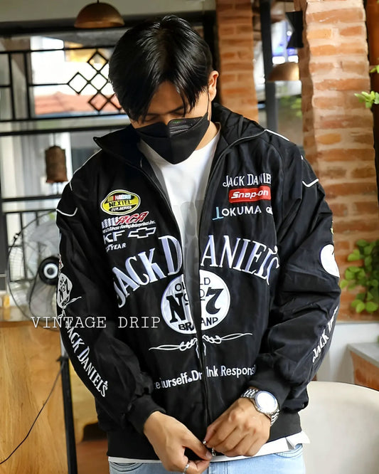 Jack Daniel’s Racing Jacket – Vintage Motorsport Style with Embroidery